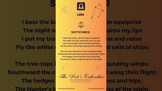 The Poet’s Calendar  September earthwindandfire libra henrywadsworthlongfellow deadpoetsociety [upl. by Morganica777]