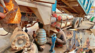 Truck broken chassis repair  Indian truck mechanics [upl. by Adda]