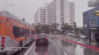 LOS ANGELES  RAINY DAY IN CHINATOWN BY DODGERS STADIUM [upl. by Ryun66]