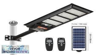 VEVOR 400W Solar Street Light 800LM LED Solar Flood Lights Outdoor Review [upl. by Asirrac39]