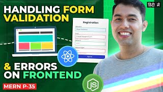 35 Handling Login amp Registration Form Validation with React on the Frontend Side 🔥 [upl. by Greeley]