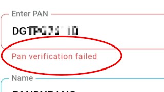 Fix Pan Verification Failed In Paytm [upl. by Emawk]