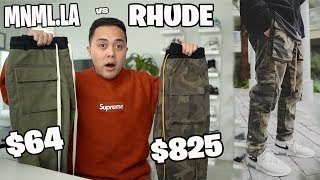 825 Rhude Cargos vs 64 Mnmlla Review and Comparison [upl. by Adniralc]