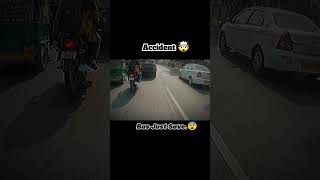 Accident 😱  JustSave😮‍💨  shorts ytshorts fyp trollface trending rider vlog [upl. by Darken890]