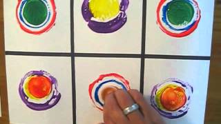 Preschool Printing Lesson with Wassily Kandinsky [upl. by Norford]