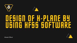 Design of Hplane by using HFSS software [upl. by Agnew]