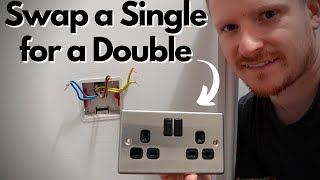 How to Change a Single Socket to a Double Socket  Electrical DIY [upl. by Atinej]