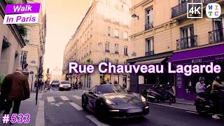 Rue Chauveau Lagarde  Paris Walking Tour [upl. by Moneta]