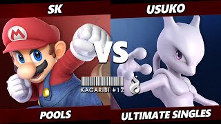 Kagaribi 12  SK Mario Vs Usuko Mewtwo Smash Ultimate  SSBU [upl. by Adnowal]