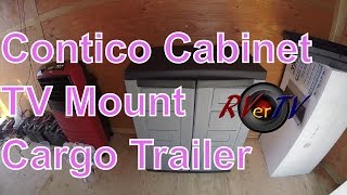 Cargo Trailer Conversion Contico Storage Cabinet AssemblyTV Wall MountRVerTV [upl. by Eiclek]