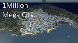 Cities Skylines  1 Million Population Mega City cinematic video 4K [upl. by Ashatan]