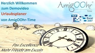 Urlaubsplaner in Excel DemoVideo von AmigOOhrTime [upl. by Lemuel]