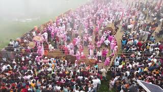 Himalayan people crowd together at Devidhura Festival in Champawat Uttarakhand for stone pelting [upl. by Pelmas]