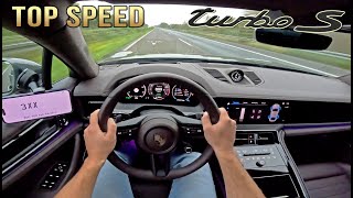 2025 Porsche Panamera Turbo S  TOP SPEED REVIEW on Autobahn [upl. by Ennaear]