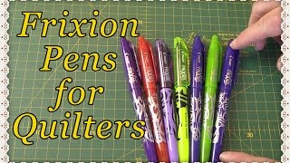 Frixion Pen Review Fabric Pens for Quilters [upl. by Hollander]