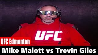 UFC Edmonton Mike Malott vs Trevin Giles PREDICTION [upl. by Mcclain]