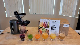 Sifene Slow Masticating Juicer Machine Cold Press Juicer [upl. by Eikceb]