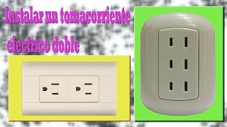 Instalar un tomacorriente eléctrico doble  Creativo latino [upl. by Htebazileyram75]