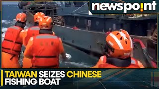 ChinaTaiwan Tensions Taiwan Seizes Chinese Boat Detains 9 Crew Members  WION Newspoint [upl. by Vincents]