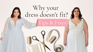 Why doesnt your wedding dress fit Tips and fixes from the wedding designer [upl. by Baiel]