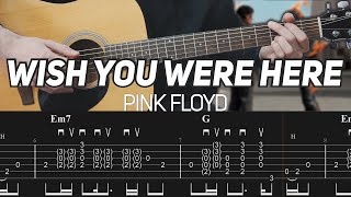 Pink Floyd  Wish You Were Here Guitar Lesson with TAB [upl. by Asilak360]