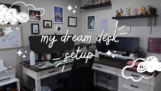 AESTHETIC DESK TOUR  SETUP  how I create a productive work environment [upl. by Farny]