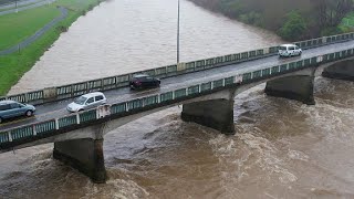 Hutt River and Wellington flooding by drone [upl. by Beichner]