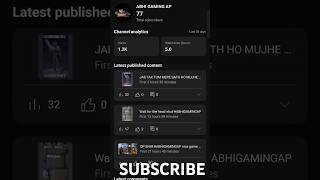 1000 SUBSCRIBE Montague channel ABHIGAMINGAP viralshorts [upl. by Rundgren]