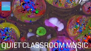 Quiet Music For Kids In The Classroom  swirling paint mesmerizing patterns sensory video for ADHD [upl. by Adnaerb948]