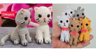 Amigurumi Oturan Minik Kedi YapımıDikişsizENG SUBTİTLES ON [upl. by Ahcarb]