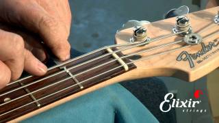 Setting Up Your Bass Guitar Nut Action Height Adjustment Step 3 of 4  ELIXIR Strings [upl. by Affrica]