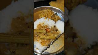 Rice with Sambar Sorakkai poriyal 😋 trendingshorts food shorts [upl. by Wira]