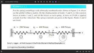 Analysis of Spring system using ANSYS APDL  Ansys 2022 R1  ANSYS Tutorial  1 [upl. by Cheston180]