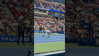 Novak Djokovic pulls of tricks during rally vs Juan Martín del Potro at US Open [upl. by Trask]