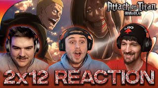 Attack On Titan 2x12 Reaction quotScreamquot [upl. by Enyallij616]