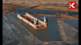 KOOLE Contractors  Salvage of 6000 ton drydock [upl. by Haile]