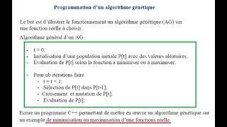 Algorithme génétique minimisation dune fonction polynomiale en C [upl. by Abie]