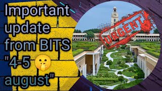 Important update from BITS new panel coming soon😯August 45Tech4Pilani [upl. by Vanni]