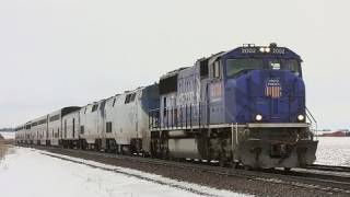 Amtraks California Zephyr Detour along the UP Geneva sub on 1302011 [upl. by Rehpatsirhc]