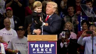 Parents Or Donald Trump Little Kid At Trump Rally Chooses To Stay With Trump  FNN [upl. by Dnomse]