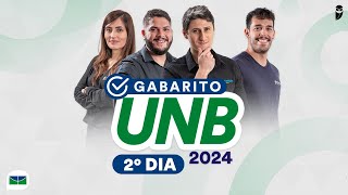 Gabarito UNB 2024 – Correção de prova AO VIVO 2º dia [upl. by Peri]