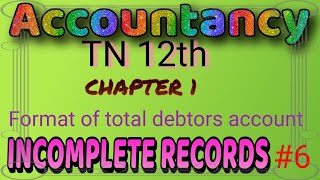 TN 12th accounts chapter 1  Total debtors account and bills payable format  class 12th [upl. by Pfeifer]