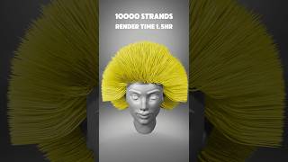 Blonde Hair simulation guide 200 vs 10000 hairs blender 3danimation 3d blender3danimation [upl. by Ojaras]