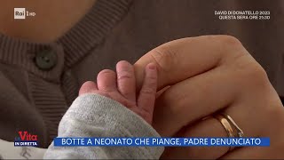 Botte a neonato che piange padre denunciato  La Vita in diretta  10052023 [upl. by Anyalram]