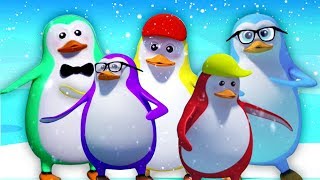 Fünf kleine Pinguine  reime für kinder  kinderreime  Five Little Penguins  Kids Tv Deutschland [upl. by Nitsrek]