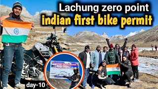 zero point Sikkim🇮🇳 inda first bike permitLachung to zero point day10 Sikkim tour [upl. by Ai]