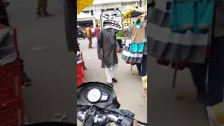 चाचा अचानक से बीच में आ गए 😵👀 reaction rider bike song stunt trending shorts ytviral [upl. by Holmun]