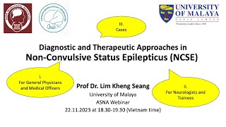 ASNA Webinar Diagnostic and Therapeutic Approaches in NonConvulsive Status Epilepticus NCSE [upl. by Ivanna]