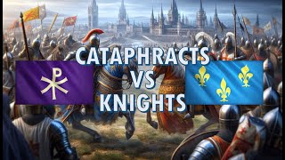 Who wins Byzantine Cataphracts vs French Knights in Age of Empires IV [upl. by Wolk]