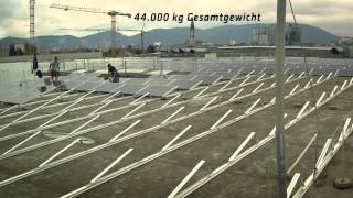 Errichtung der Photovoltaikanlage auf der Messe Graz  Energie Graz [upl. by Hahsi728]